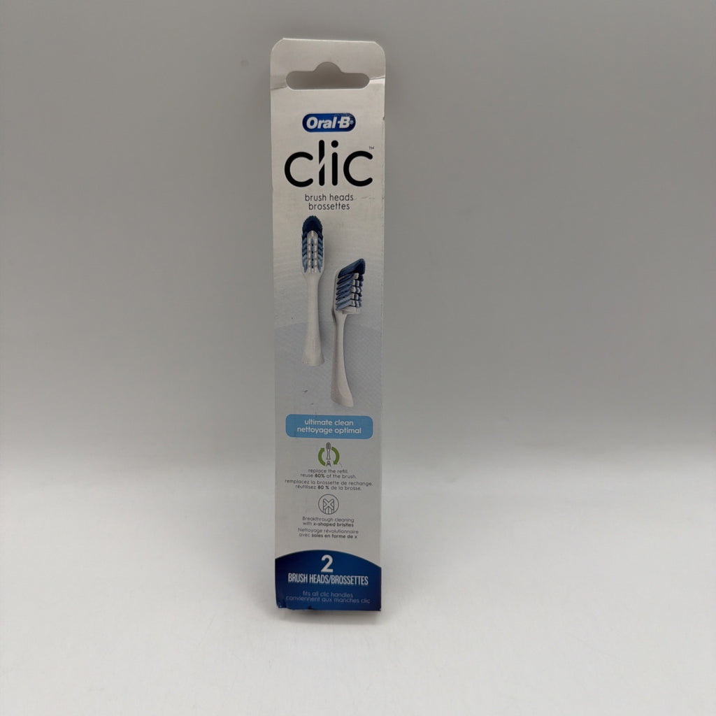 Oral B Clic Toothbrush Replacement Heads - Pack of 2
