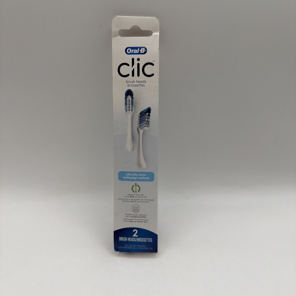 Oral B Clic Toothbrush Replacement Heads - Pack of 2