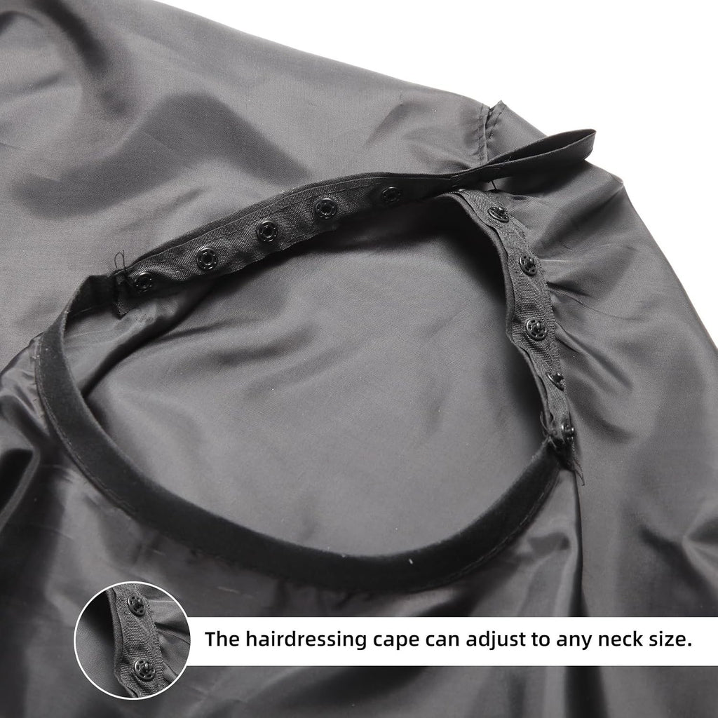 Lightweight Hairdressing Cape with Adjustable Snap for All Ages - 57x5 Inches