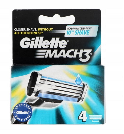 Gillette Mach 3 Razor Handle with 12 Blade Refills for Men