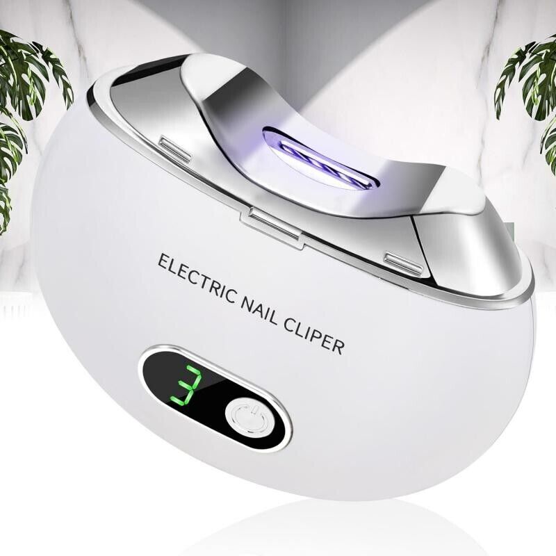 Electric Nail Clipper for Thick Toenails - Safe Pedicure Tool with Storage Box