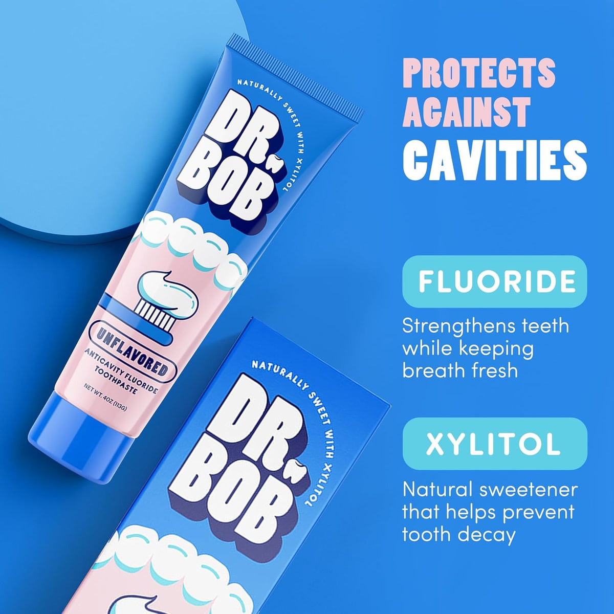 Kids Unflavored Fluoride Toothpaste - Dentist-Recommended for Sensitive Teeth