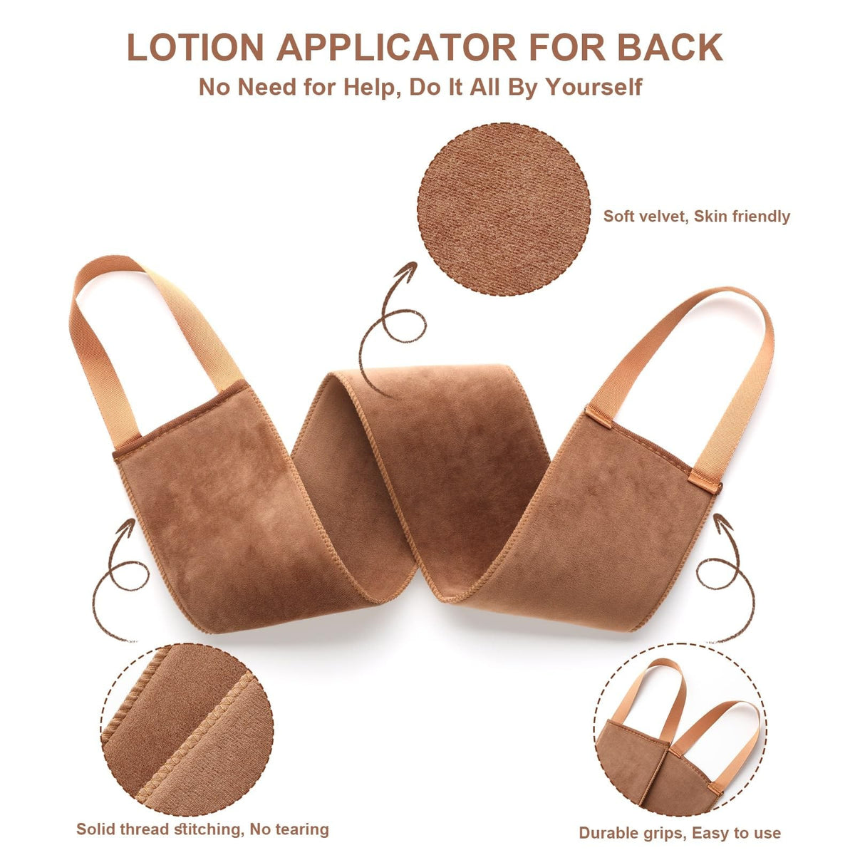 Self Tanning Mitt Set with Back Applicator - Double Sided Tan Mitt & Lotion Tool