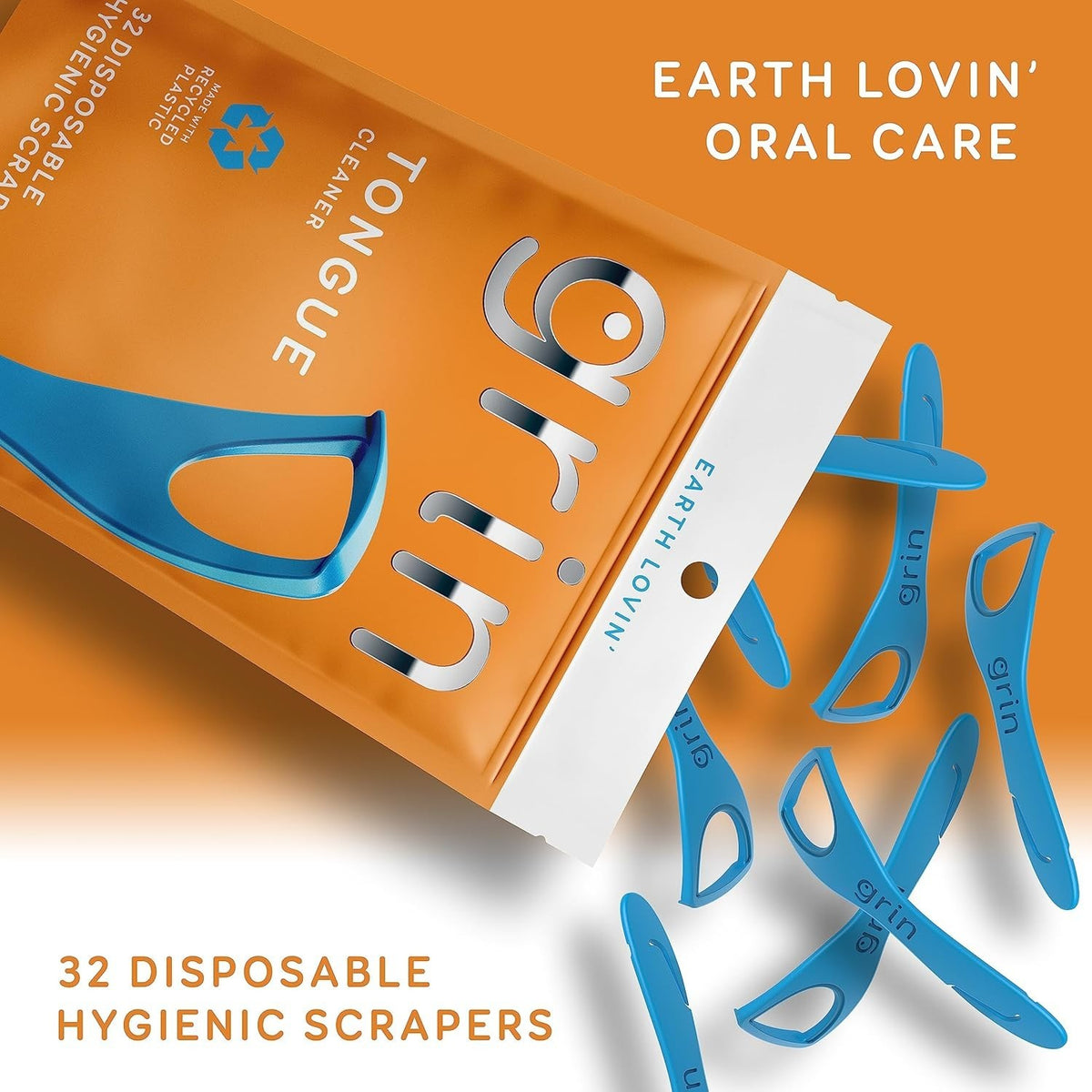 Disposable Tongue Cleaner 32 Count Hygienic Oral Scraper