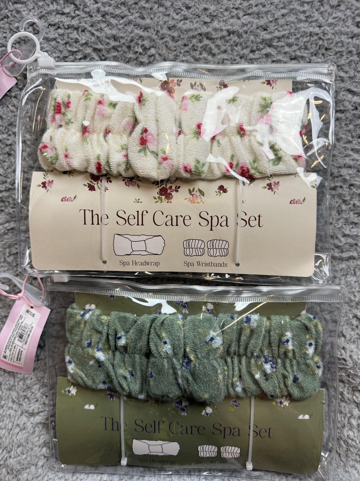 Self Care Spa Set with Floral Headwrap and Wristbands - Eco-Friendly Multipack for Women