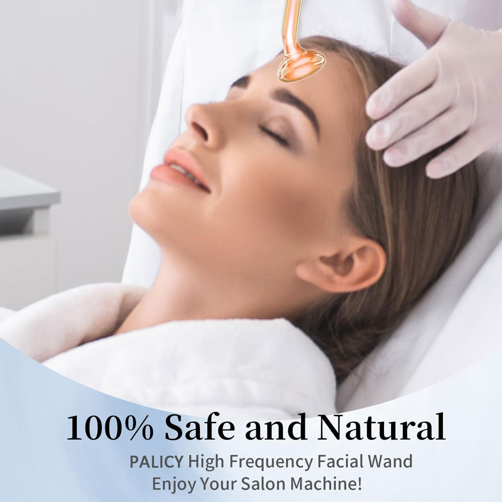 High Frequency Facial Wand - Portable Skin Therapy Device for Acne & Anti-Aging