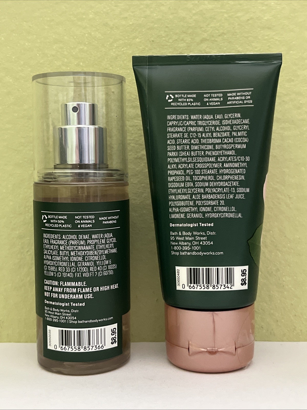 Rose Fragrance Mist & Body Cream Set - Travel Size Bath & Body