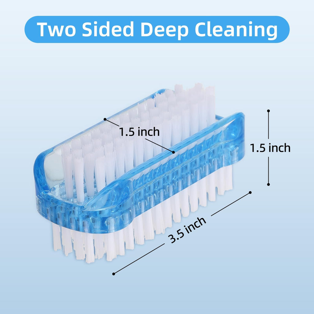 Dual-Sided Nail Brush Set for Hand and Foot Cleaning - 5 Pack