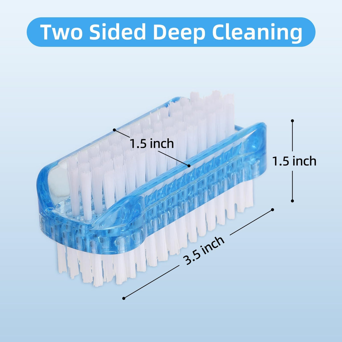 Dual-Sided Nail Brush Set for Hand and Foot Cleaning - 5 Pack