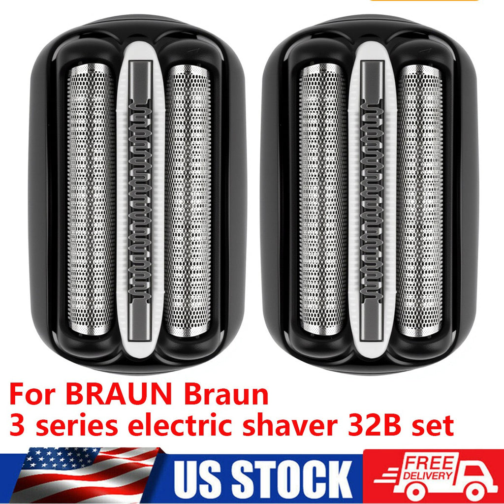 Replacement Foil and Cutter Head for Braun Series 3 32B Electric Shaver - 2 Pack