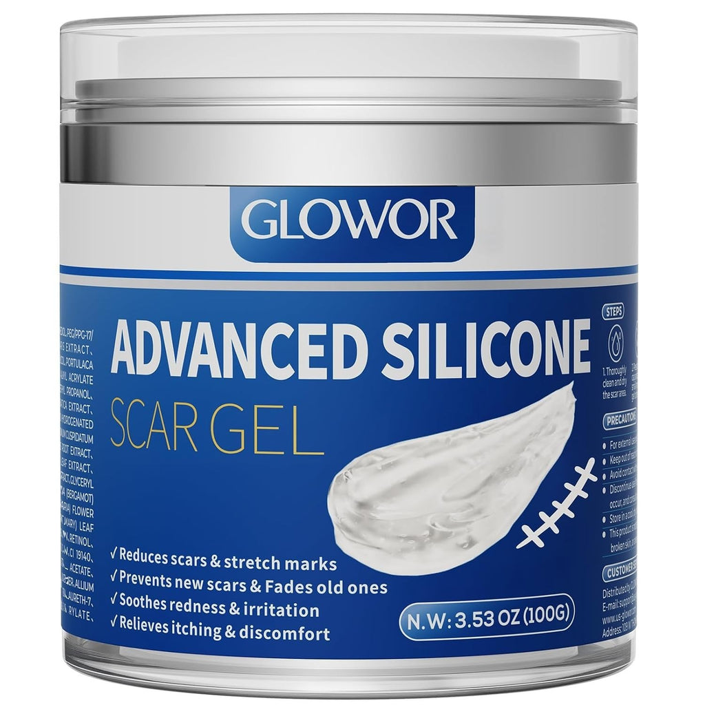 Scar Removal Gel for Surgical & Acne Scars - Silicone, Hydrating Formula