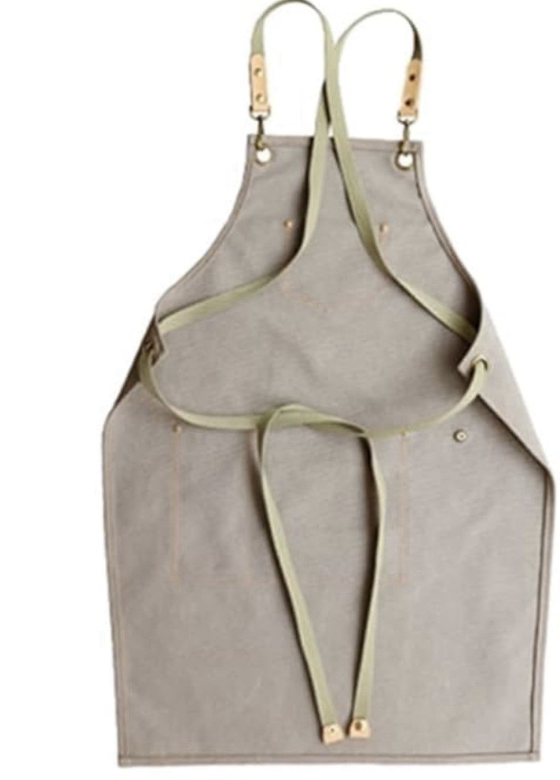 Professional Hair Stylist Apron with Adjustable Cross Back - Grey