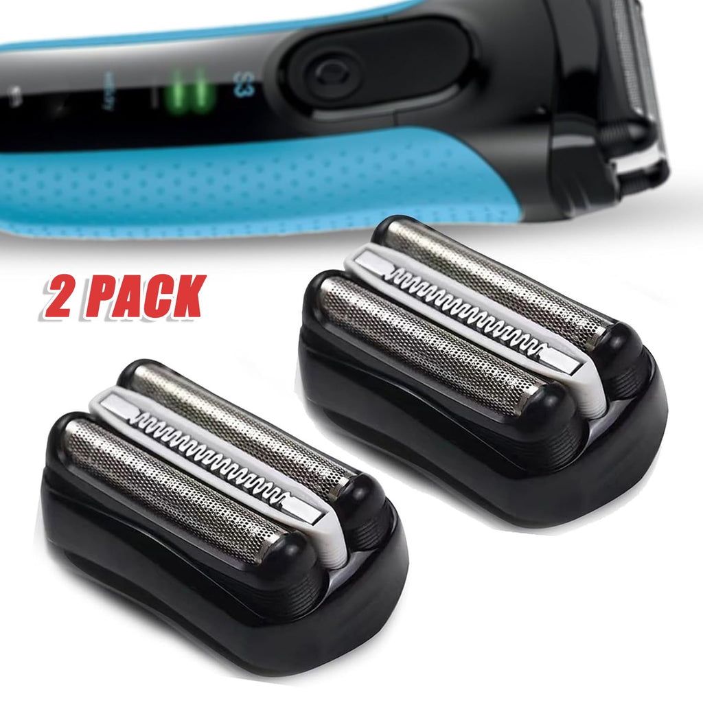 2 Pack Razor Foil Replacement Heads for Braun Series 3 Electric Shavers