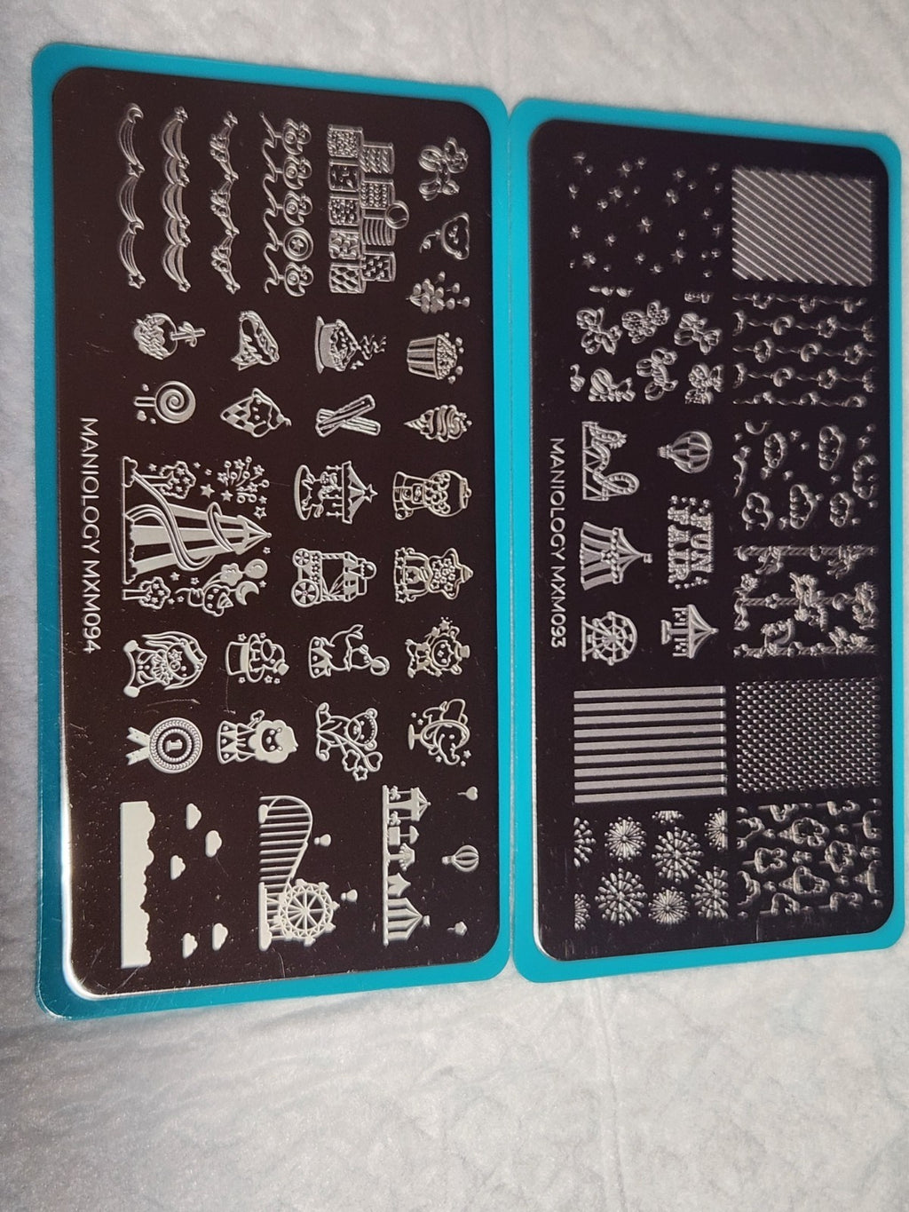 Maniology Nail Stamping Plate Set MXM093 & MXM094 - Nail Art Tools
