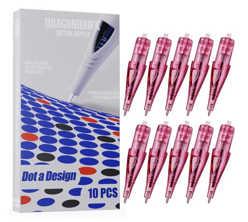 Dragonhawk Ballpoint Cartridges – 10pcs Pack for Ballpoint Pen Refills (Mixed Colors)