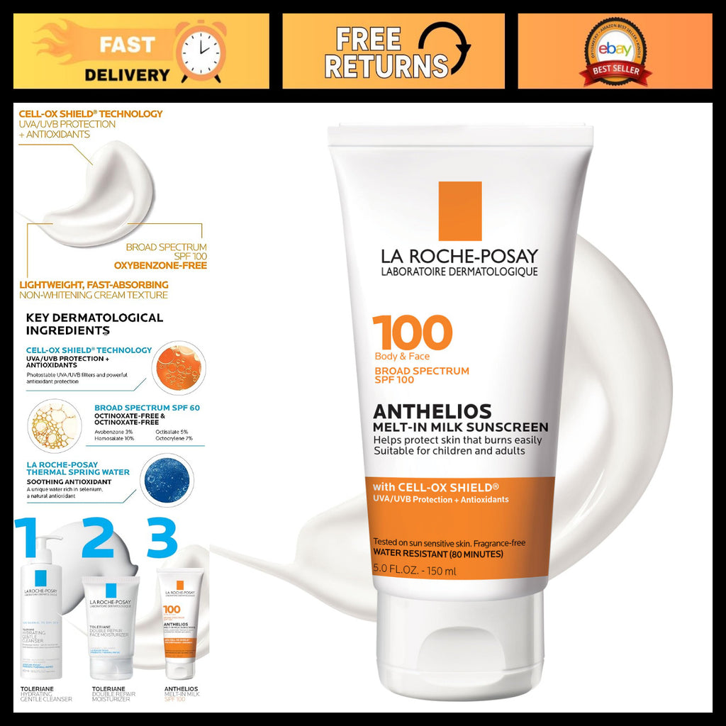 SPF 100 Sunscreen for Face & Body - Water-Resistant, Lightweight, Sensitive Skin Safe