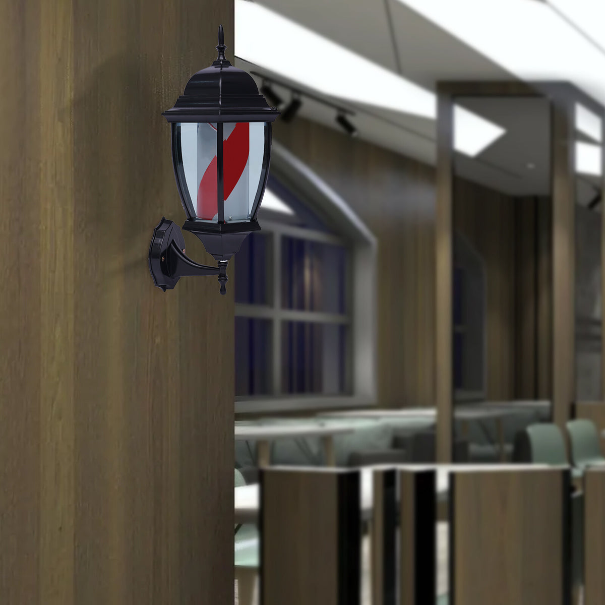 20 Inch LED Rotating Sign Light for Barbershops and Salons