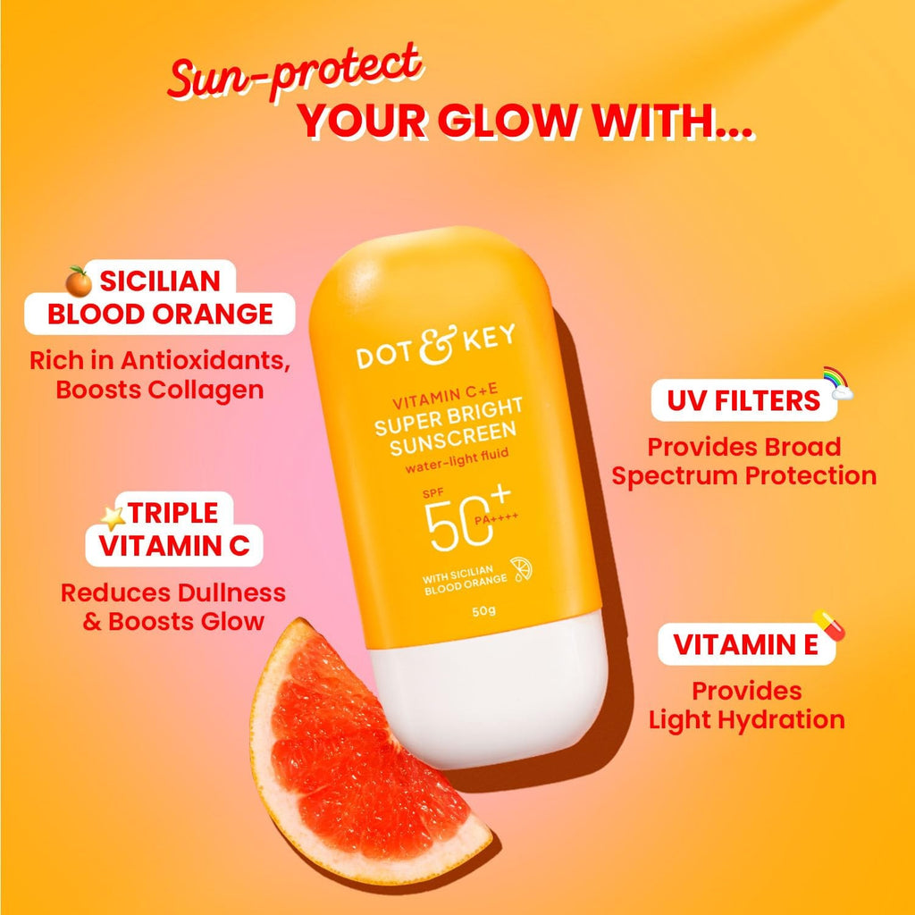 Vitamin C E Super Bright Sunscreen SPF 50+ 50g - Broad Spectrum Sun Protection