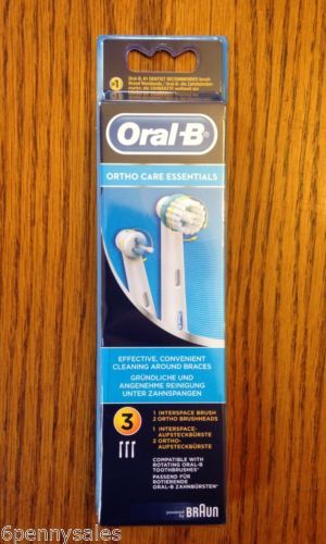 Oral-B Orthodontic Braces Care Replacement Toothbrush Heads - 3 Pack