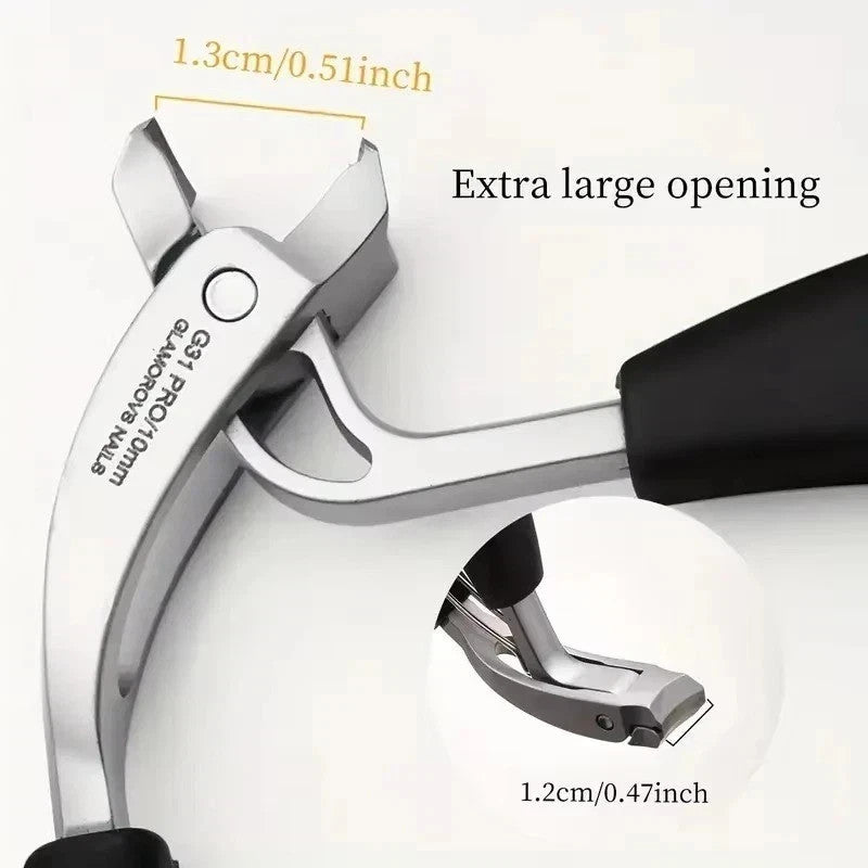 Heavy Duty Stainless Steel Toenail Clippers for Thick Nails - Professional-Grade