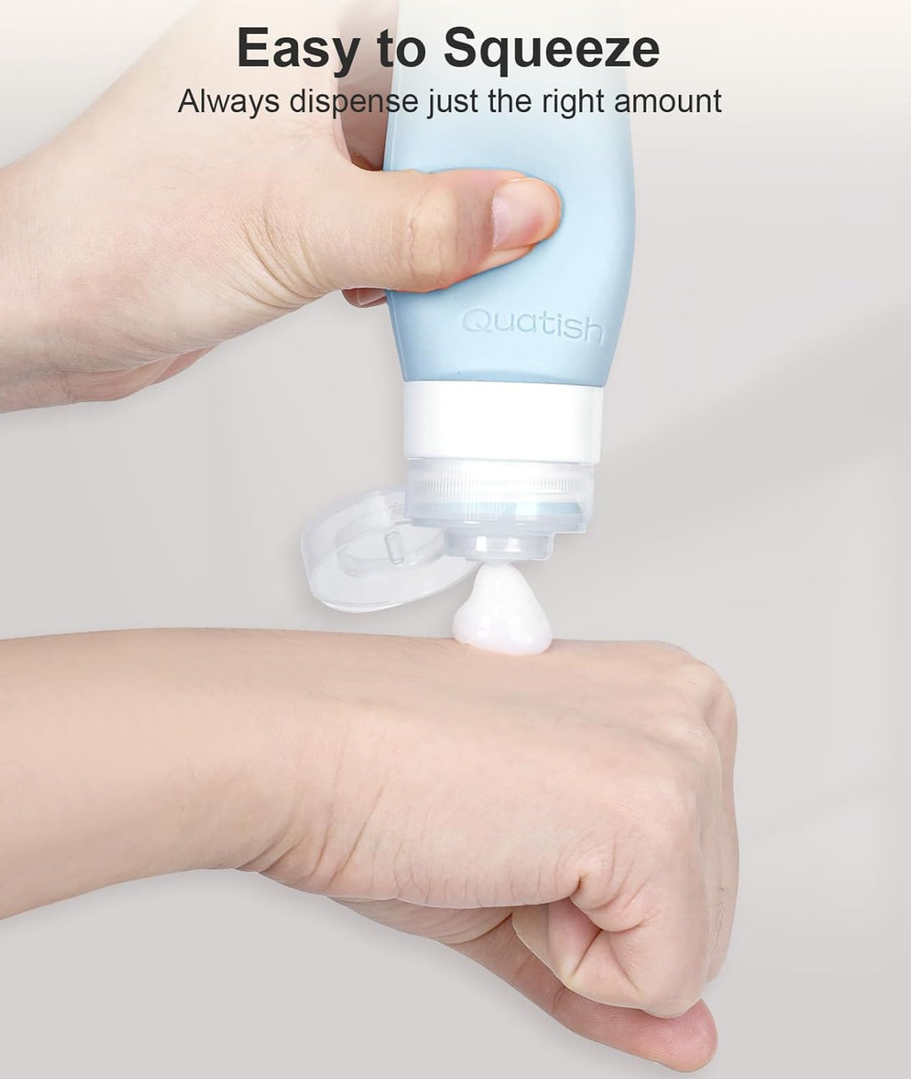 20 Pack Travel Bottles for Toiletries - TSA Approved Leakproof Silicone Containers