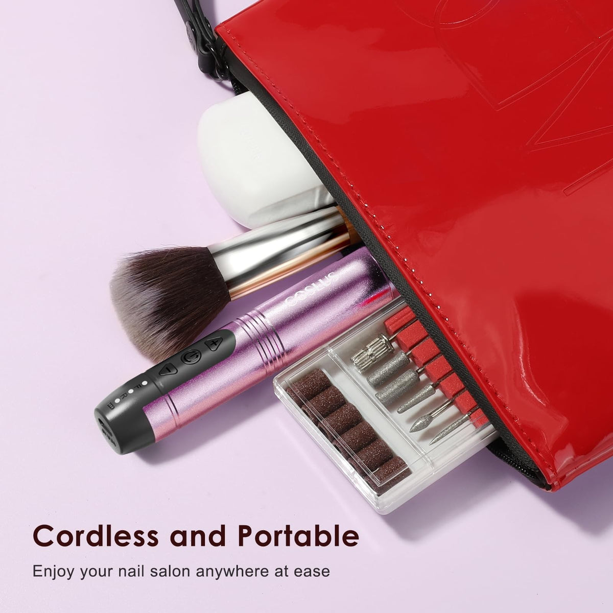 Cordless Electric Nail Drill File Kit - Rechargeable Manicure & Pedicure Tool