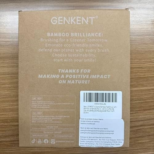 Bamboo Toothbrushes 12 Pack Soft Bristles Eco Friendly BPA Free Personal Care