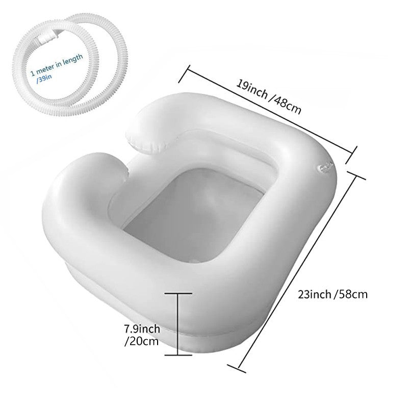 Inflatable Hair Washing Basin with Drainage for Kids and Adults
