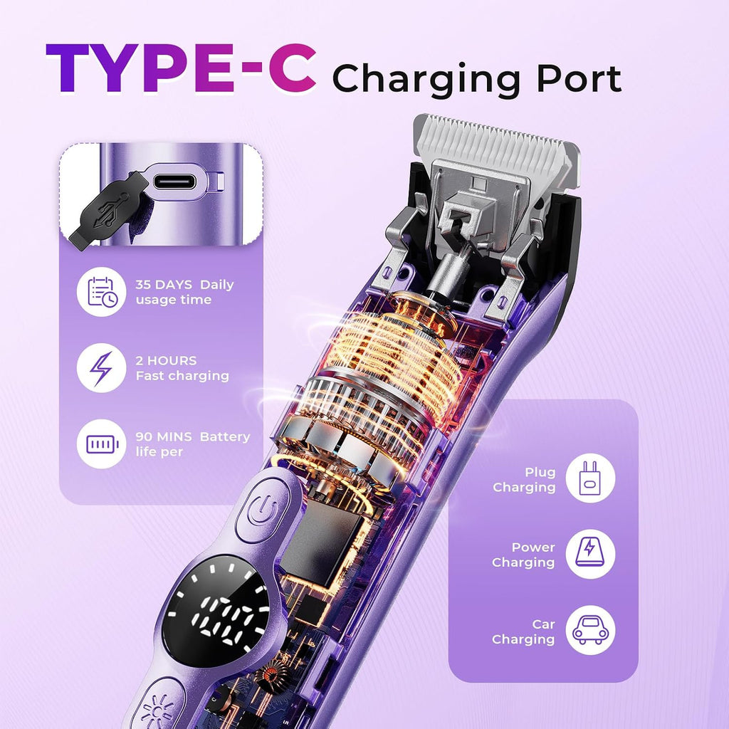 4-in-1 Bikini Trimmer & Electric Razor for Women Wet Dry Dual Head