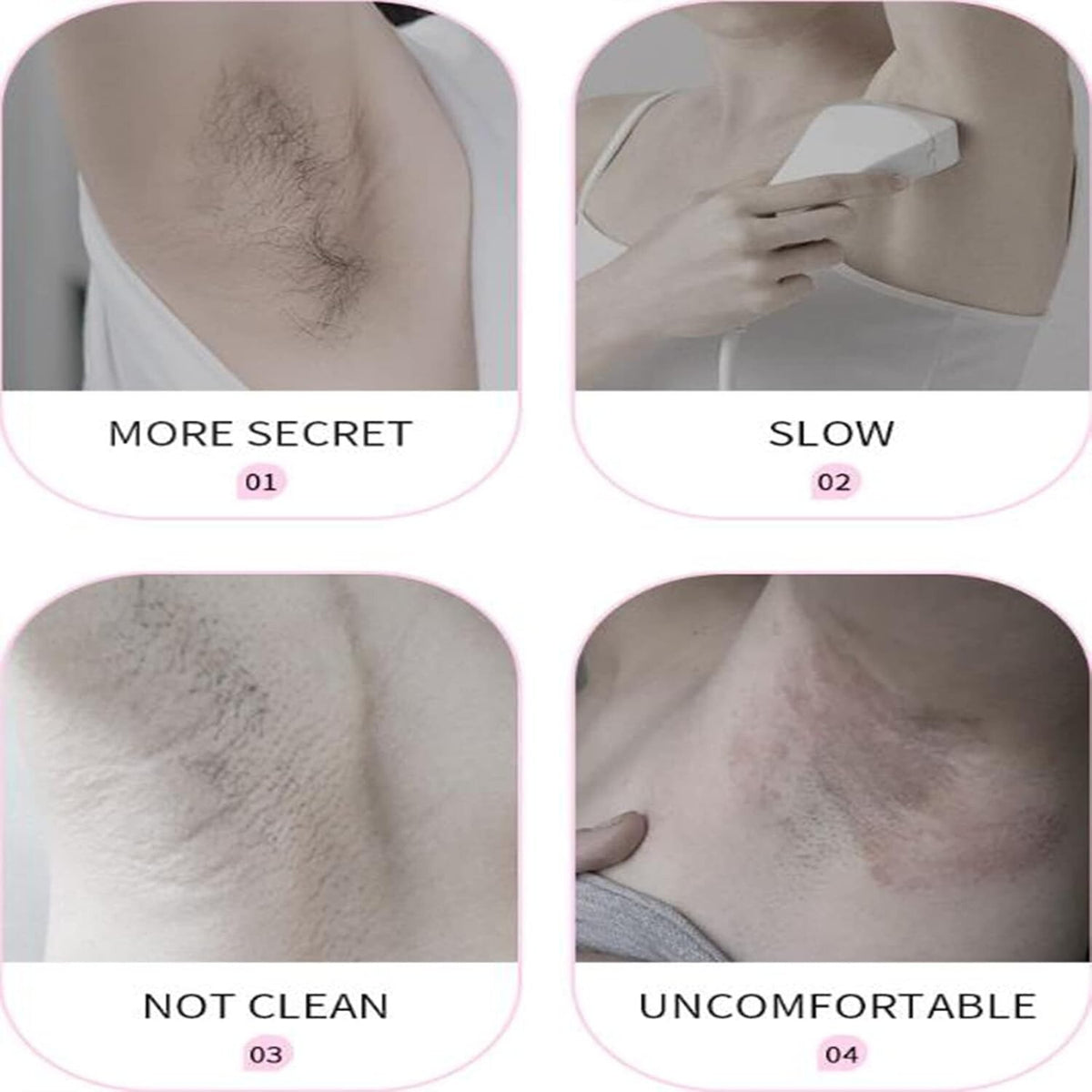 Men's Hair Removal Cream for Face & Body - Fast, Painless, Gentle