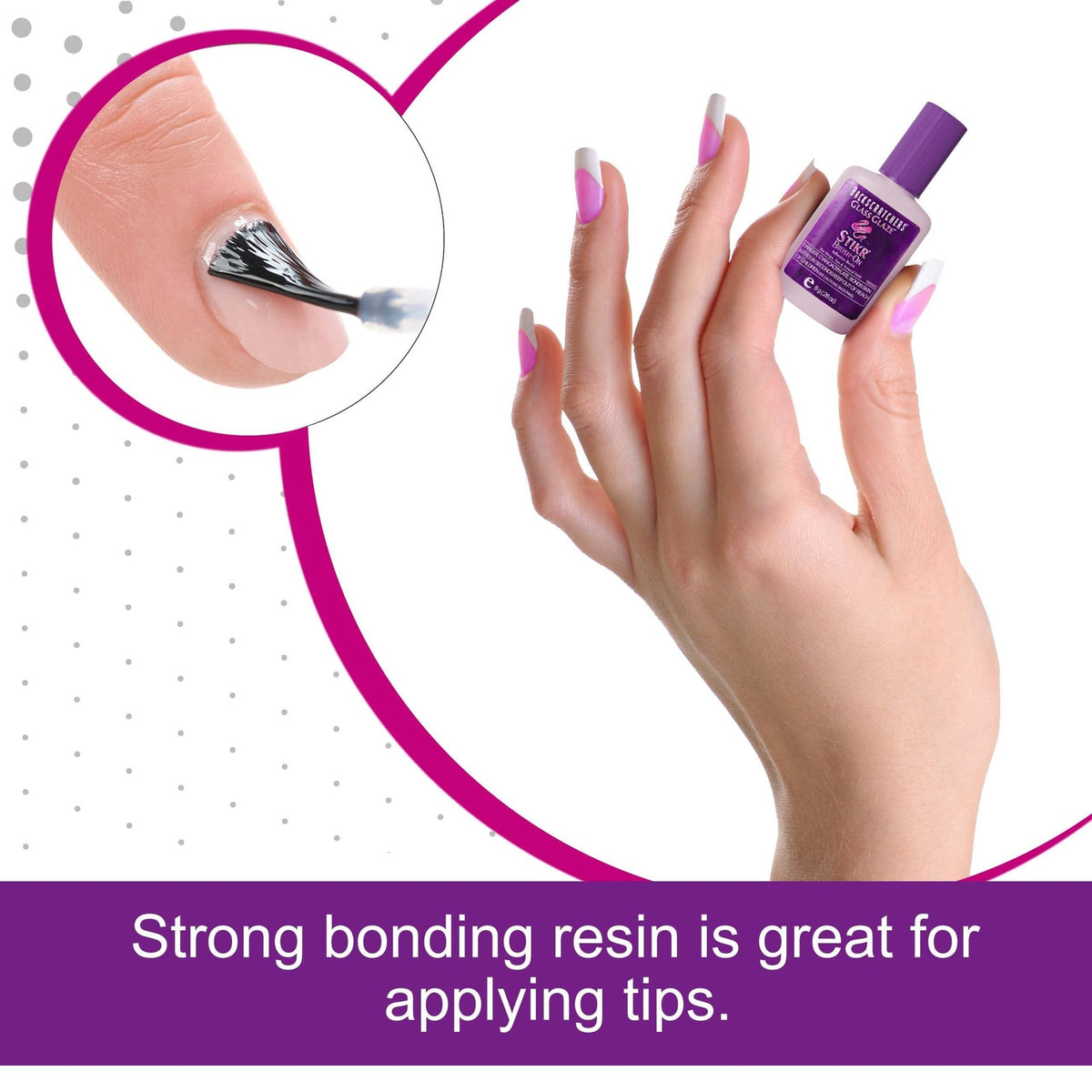 Strong Clear Nail Resin for Extensions & Manicure Art - 0.28oz