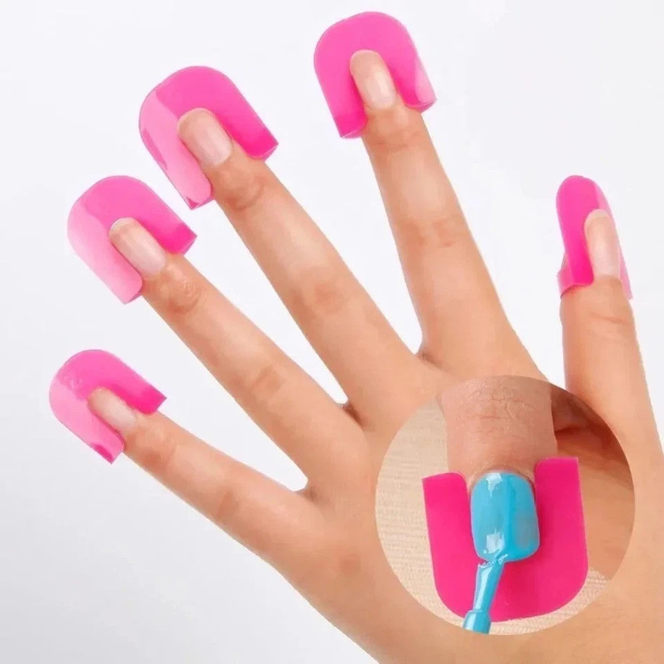 26pcs Nail Polish Protector Guards Finger Covers Spill Proof Manicure