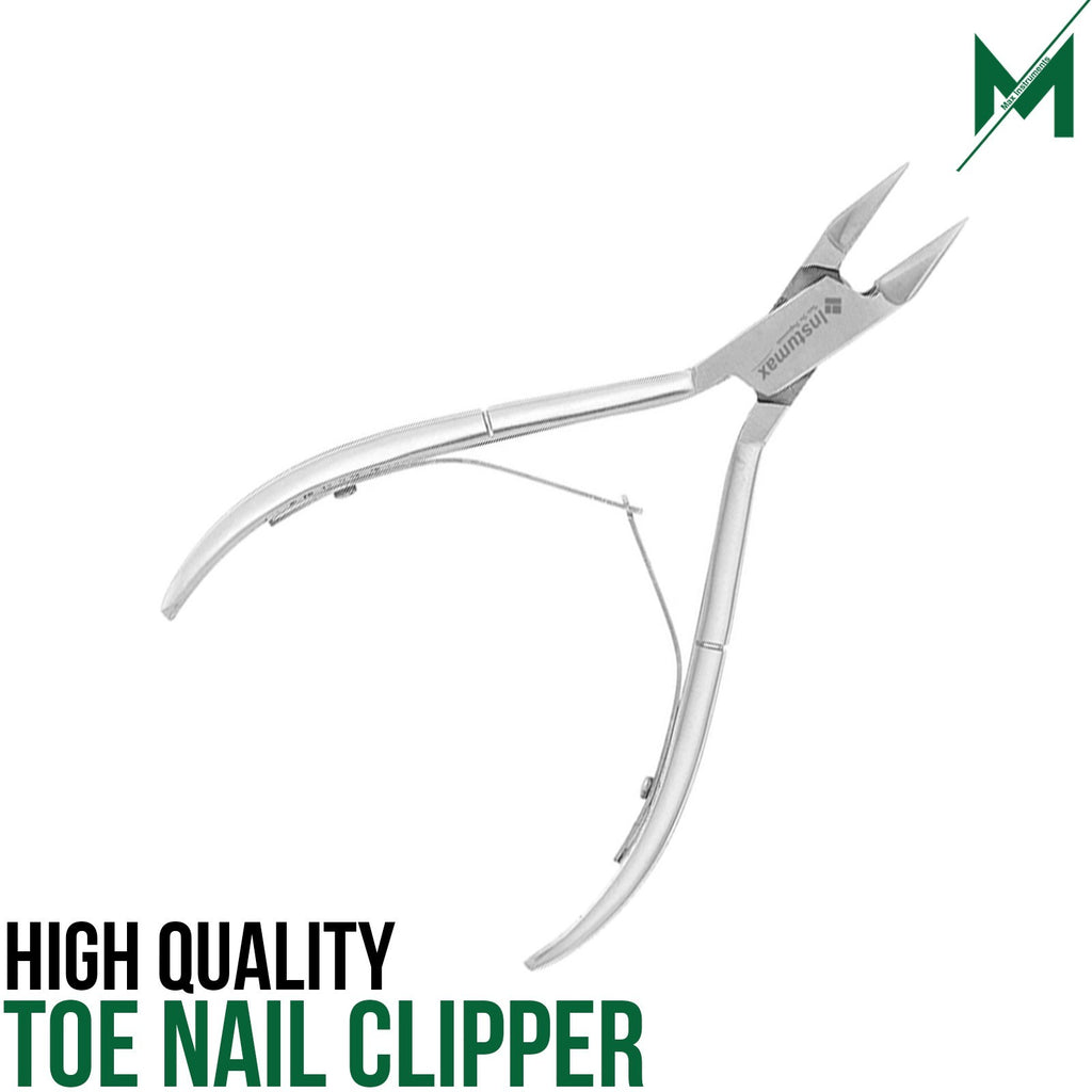Stainless Steel Toenail Clipper for Thick & Ingrown Nails - Wide Jaw, Professional Grade