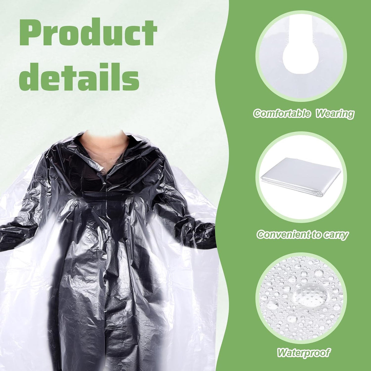 Disposable Hair Salon Capes Waterproof Barber Cape for Hair Cutting & Dyeing