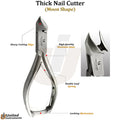 Stainless Steel Surgical Toe Nail Nippers Clippers Moon Shape Cutter - Podiatry Tool