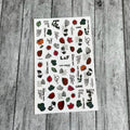 Autumn Leaf Nail Stickers Set - Mushroom Pumpkin Fruit Rabbit Bear Fox Owl Deer Decals
