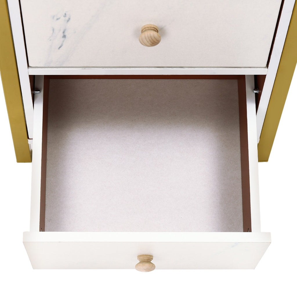 Salon Storage Cabinet with 3 Drawers and Hair Dryer Holders - Floor Standing
