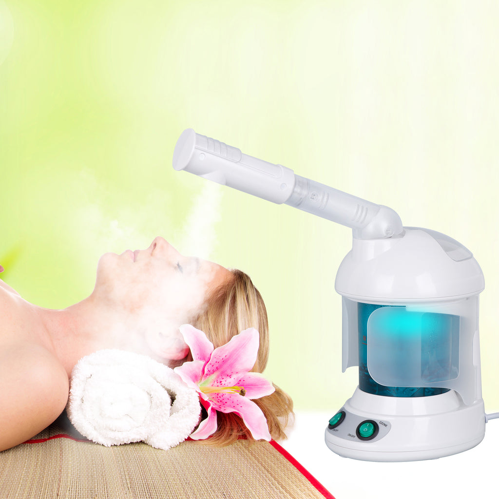 Blue 2-in-1 Hair and Facial Steamer Portable Sauna with Ozone