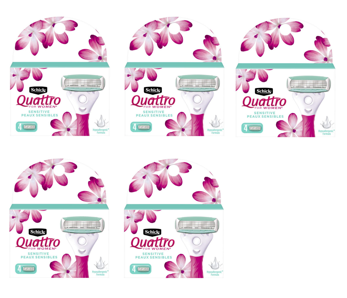 Women’s Sensitive Razor Blade Refills - 20 Cartridges for Smooth Shaving