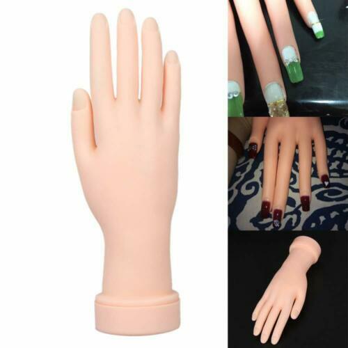 Flexible Nail Art Practice Hand - Reusable Manicure Tips & Practice Tool