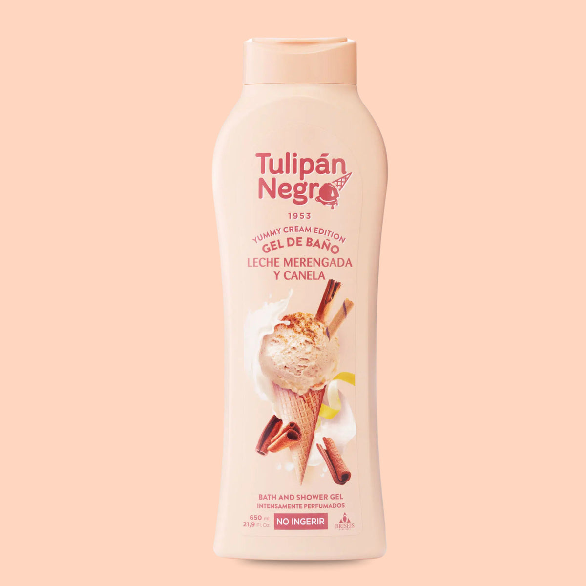 Milk & Cinnamon Shower Gel - Tulipan Negro Meringue 21.9 fl oz, Gentle Body Wash