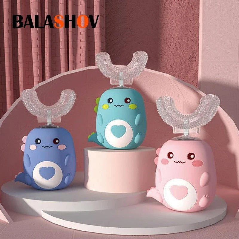Children's U-Shaped Electric Toothbrush for Kids 360° Silicone & 2-6 Years