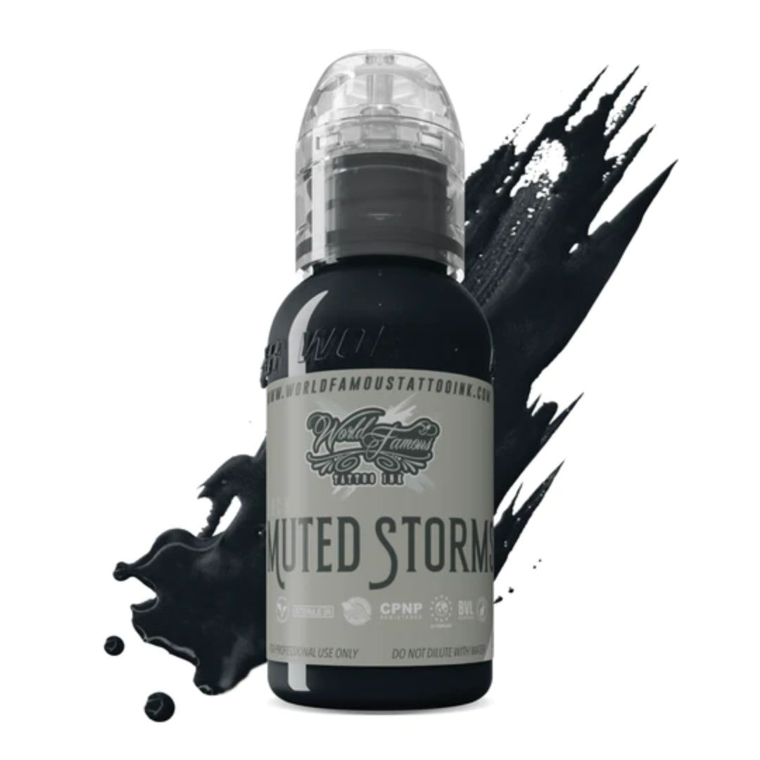 World Famous Tattoo Ink 6-Bottle Poch Muted Storm Set