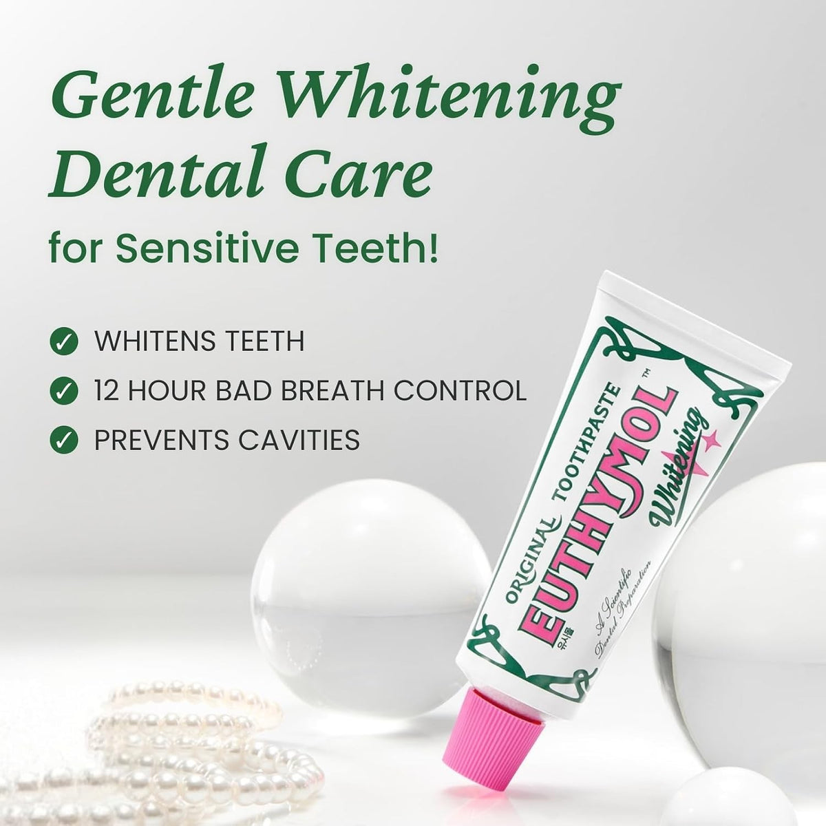 Whitening Toothpaste with Fluoride and Stain Removal - 3.7oz