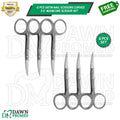 6 Pcs Satin Curved Nail Scissors Set - Manicure & Cuticle Trimmers