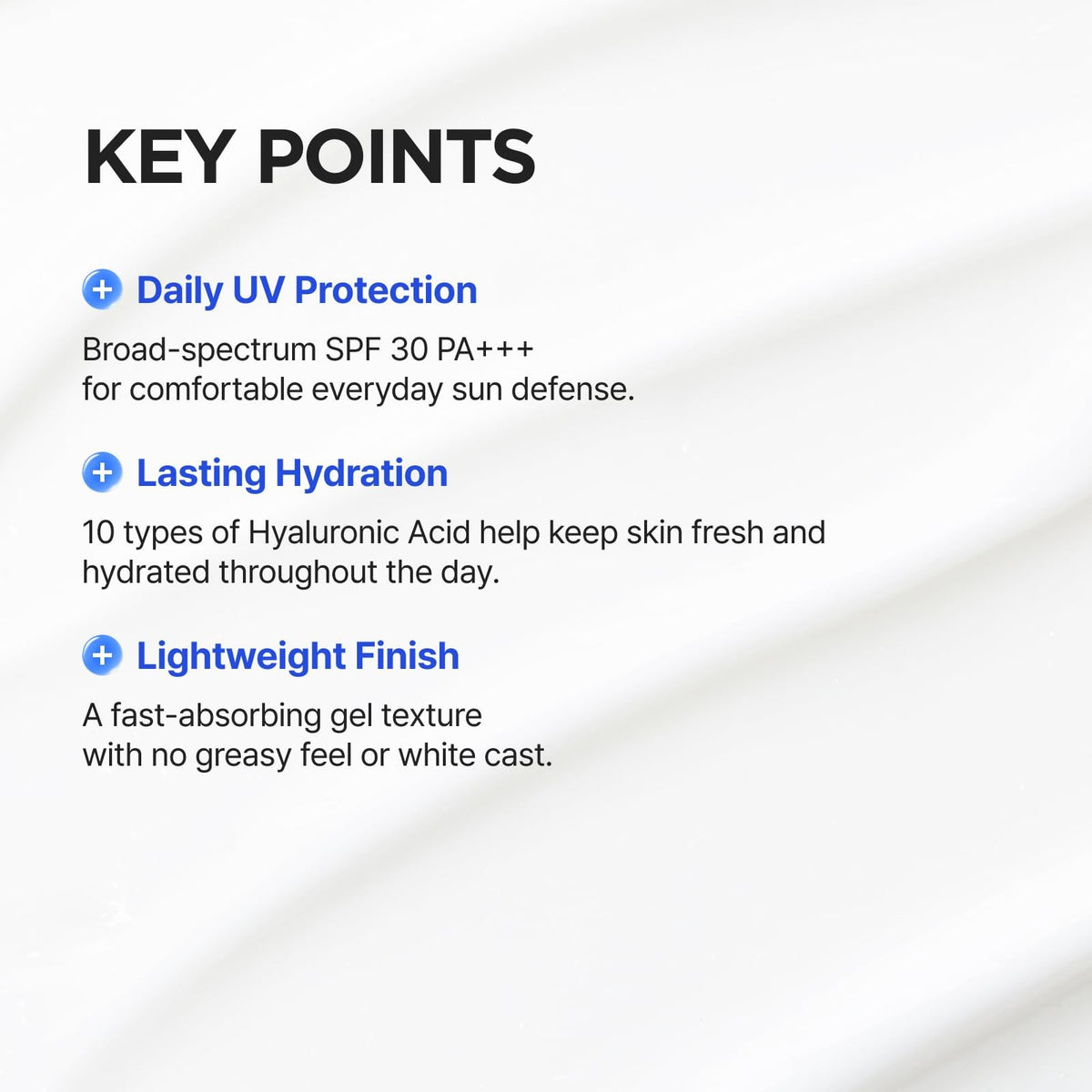 Hyaluronic Acid SPF 30 Sun Gel Sunscreen - Lightweight Hydrating SPF 30
