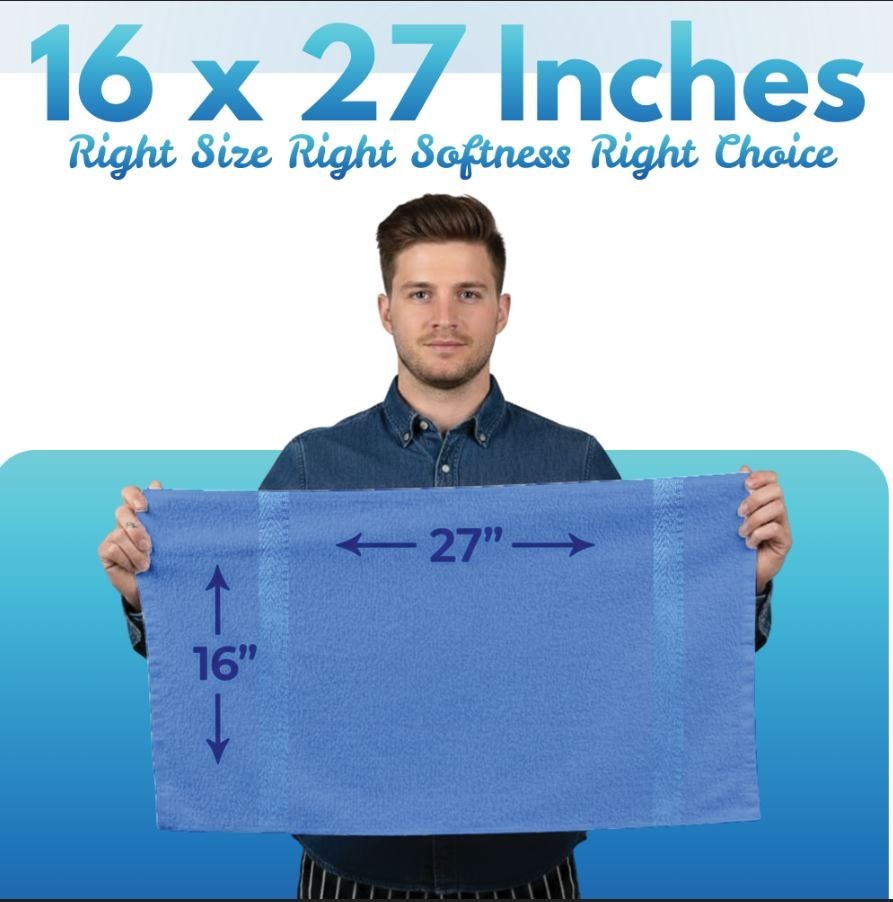 Salon Towels 16x27 Inches Pack of 36 - 100% Cotton Spa Hand Towels