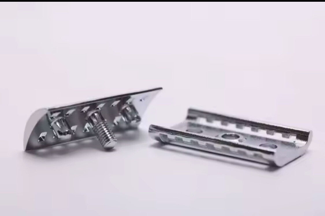 Yaqi Chrome Knight Helmet Safety Razor Head for Double Edge Shaving