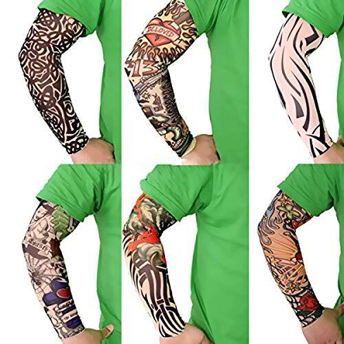 6 Pcs Arm Tattoo Sleeves - Realistic Slip-On Protective Tattoo Covers