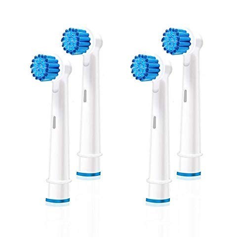 Sensitive Toothbrush Heads Compatible with Oral-B Electric Toothbrushes - 4 Pack